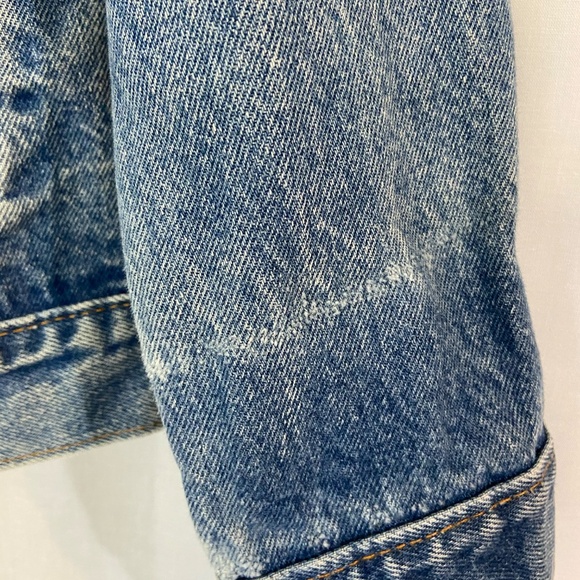 Vintage 1980s Levis Trucker Med Wash Blue Denim Jacket 70506-0216 Men's 36 - Picture 7 of 13